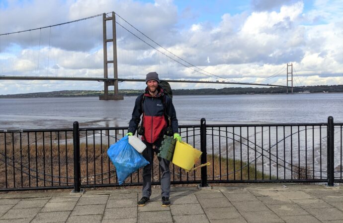 Tim walks for bereaved children and cleans beaches en route