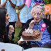 108-year-old May celebrates her birthday with family and friends
